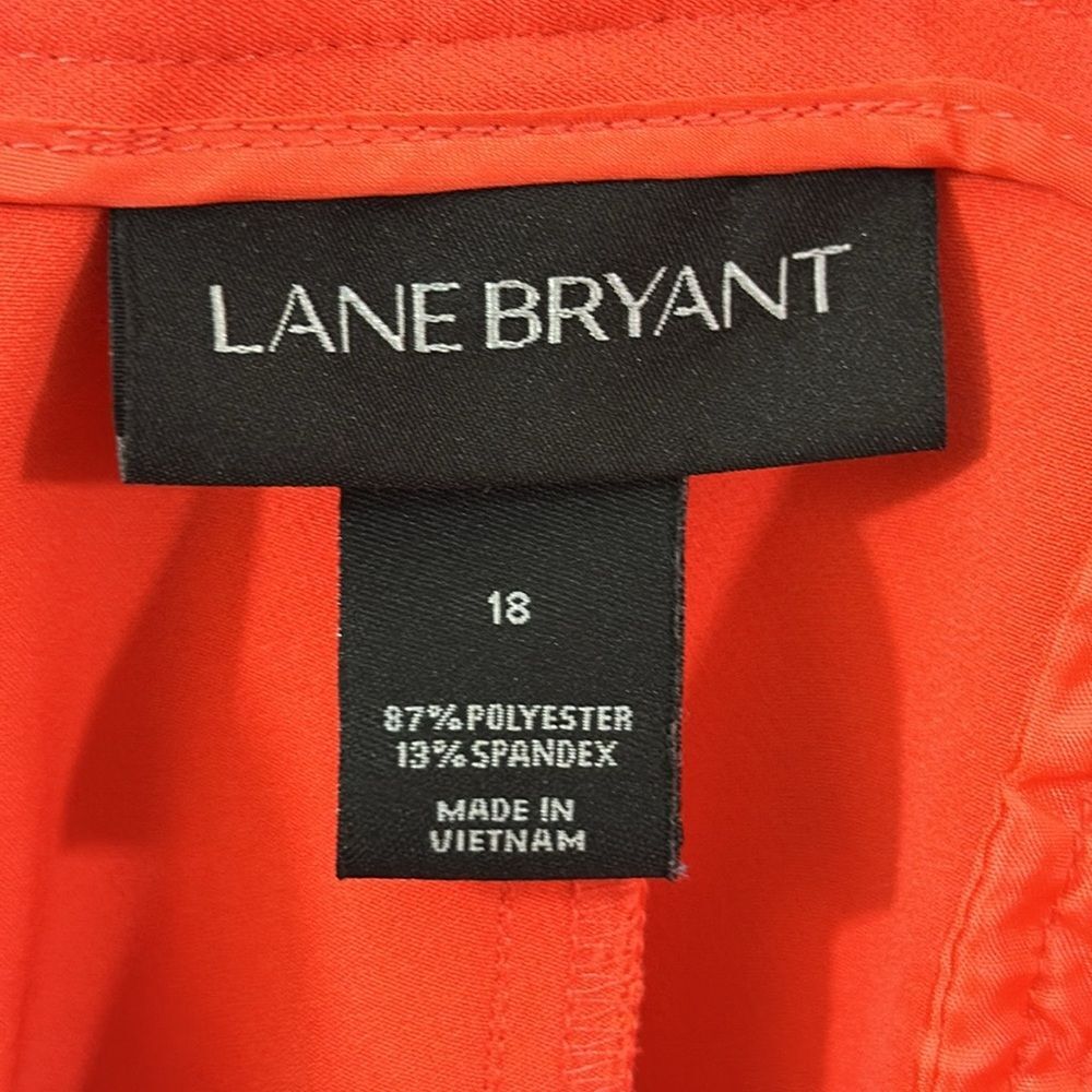 Lane Bryant Plus Size 18 Coral Crop Capri Infinite Stretch Wide Leg Culottes - Picture 11 of 12